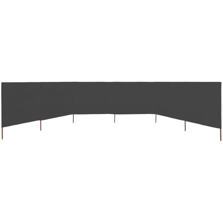 Vindskydd 6 paneler tyg grå vidaXL 800 x 80 cm – bild 3