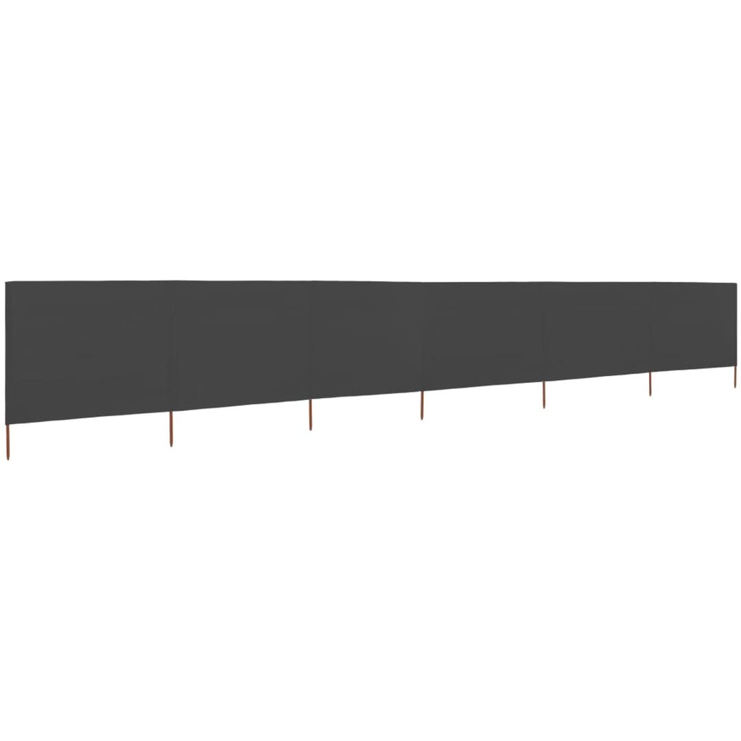 Vindskydd 6 paneler tyg grå vidaXL 800 x 80 cm