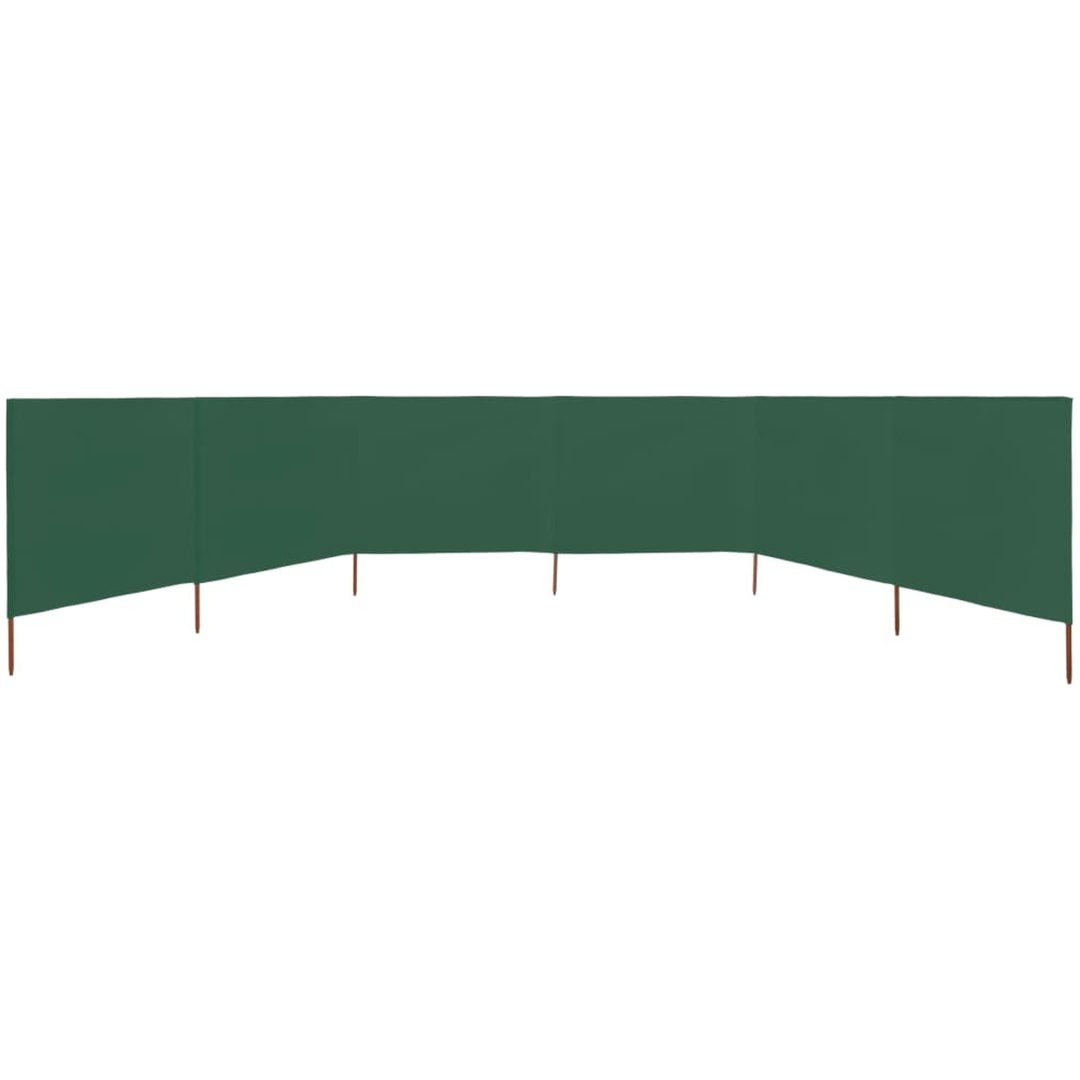 Vindskydd 6 paneler tyg grön vidaXL 800 x 80 cm – bild 3