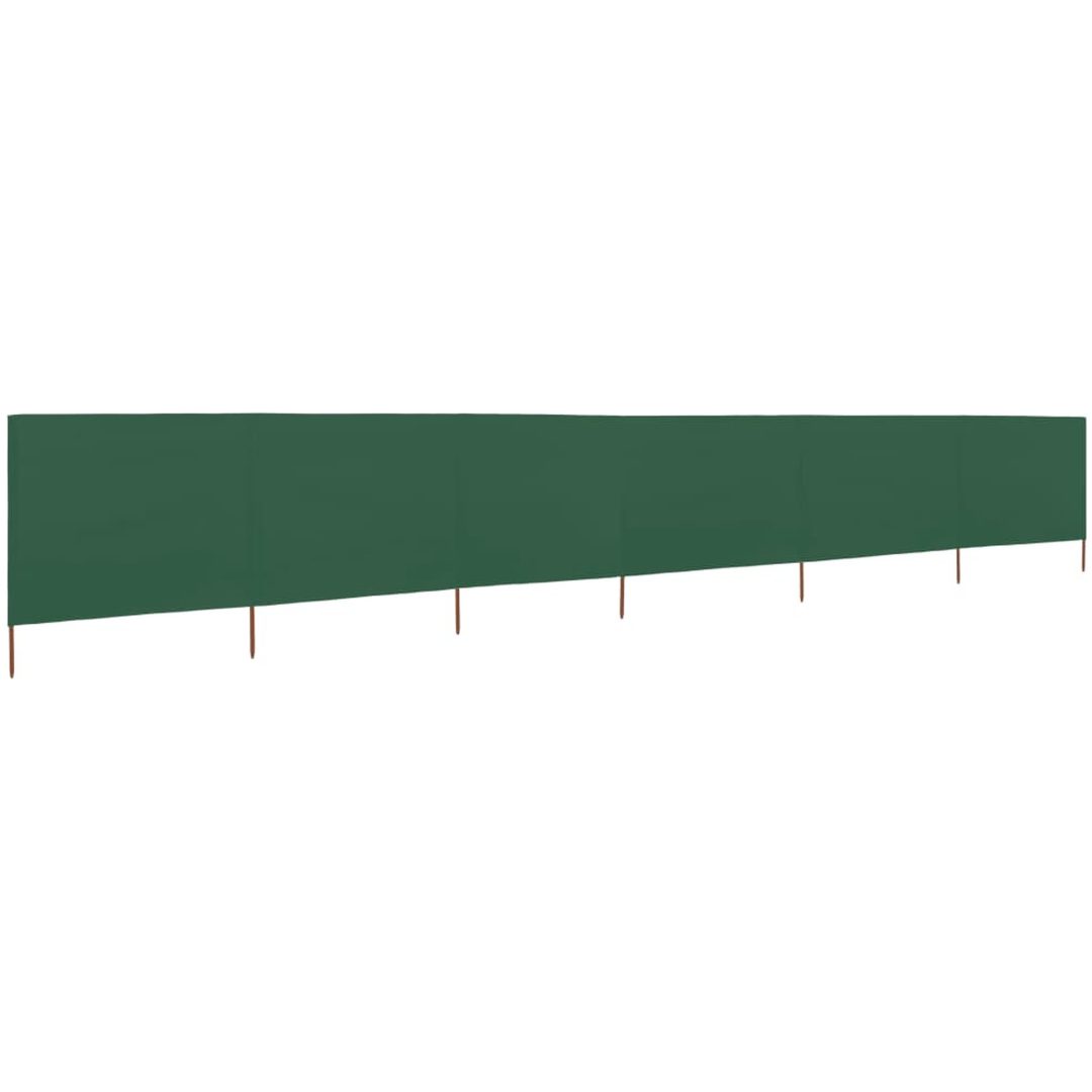 Vindskydd 6 paneler tyg grön vidaXL 800 x 80 cm