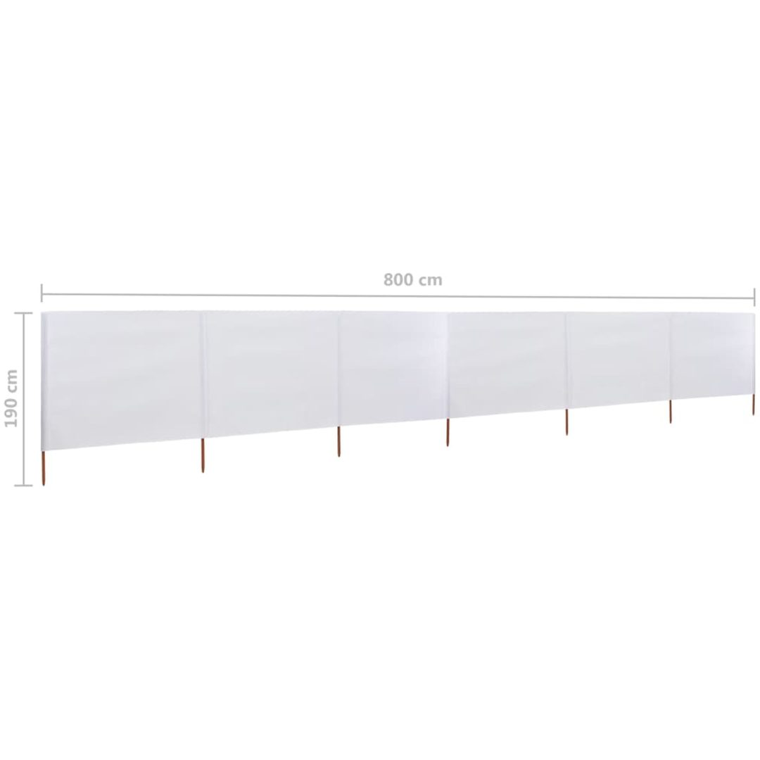 Vindskydd 6 paneler tyg sandvit vidaXL 800 x 160 cm – bild 6