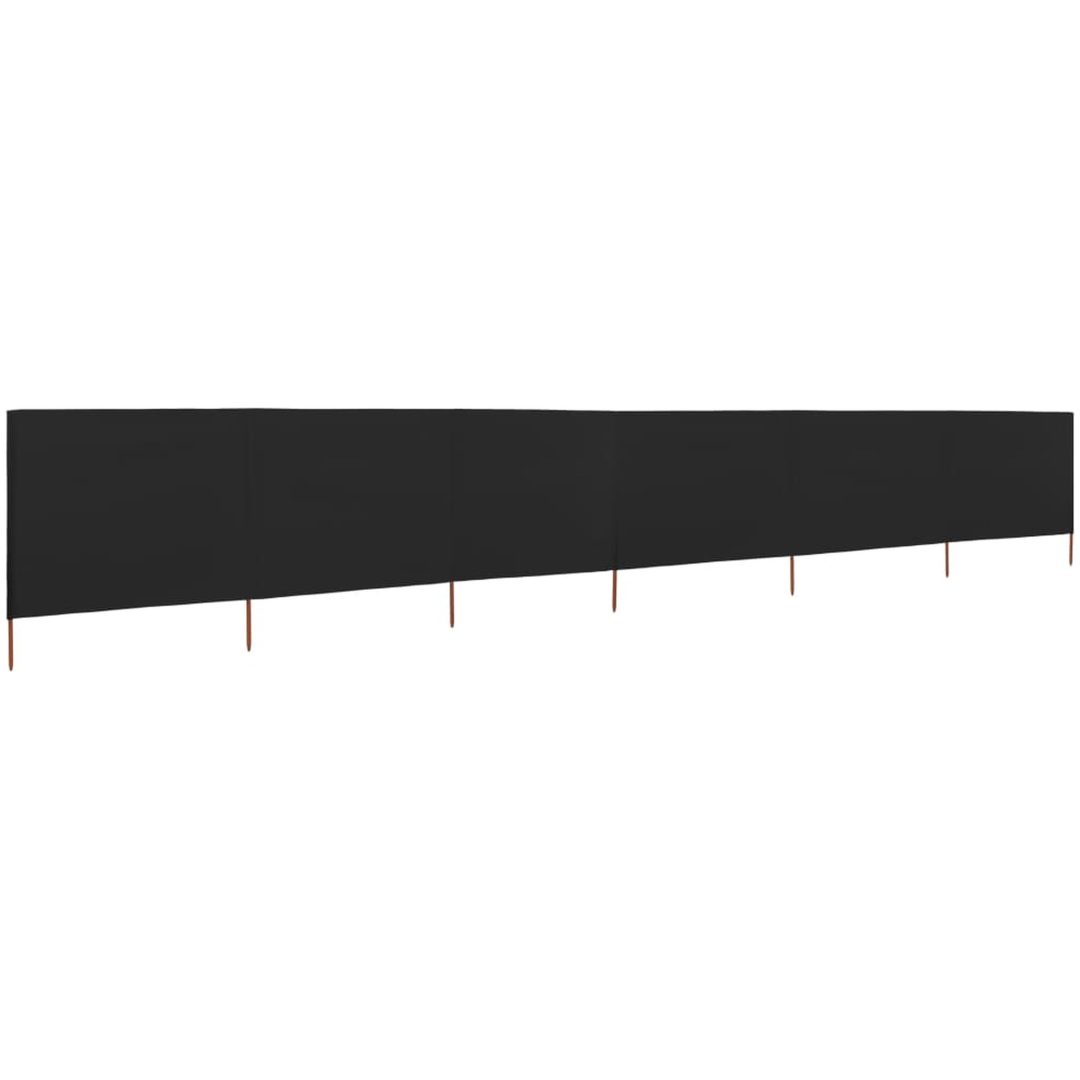 Vindskydd 6 paneler tyg svart vidaXL 800 x 120 cm – bild 2
