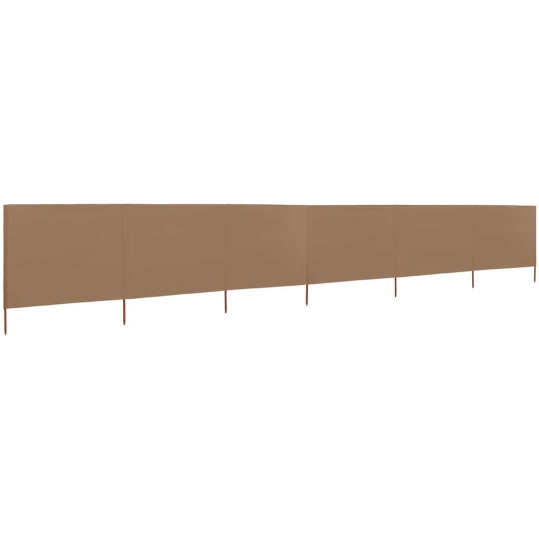Vindskydd 6 paneler tyg taupe vidaXL 800 x 120 cm – bild 2
