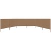 Vindskydd 6 paneler tyg taupe vidaXL 800 x 120 cm – miniatyr 3