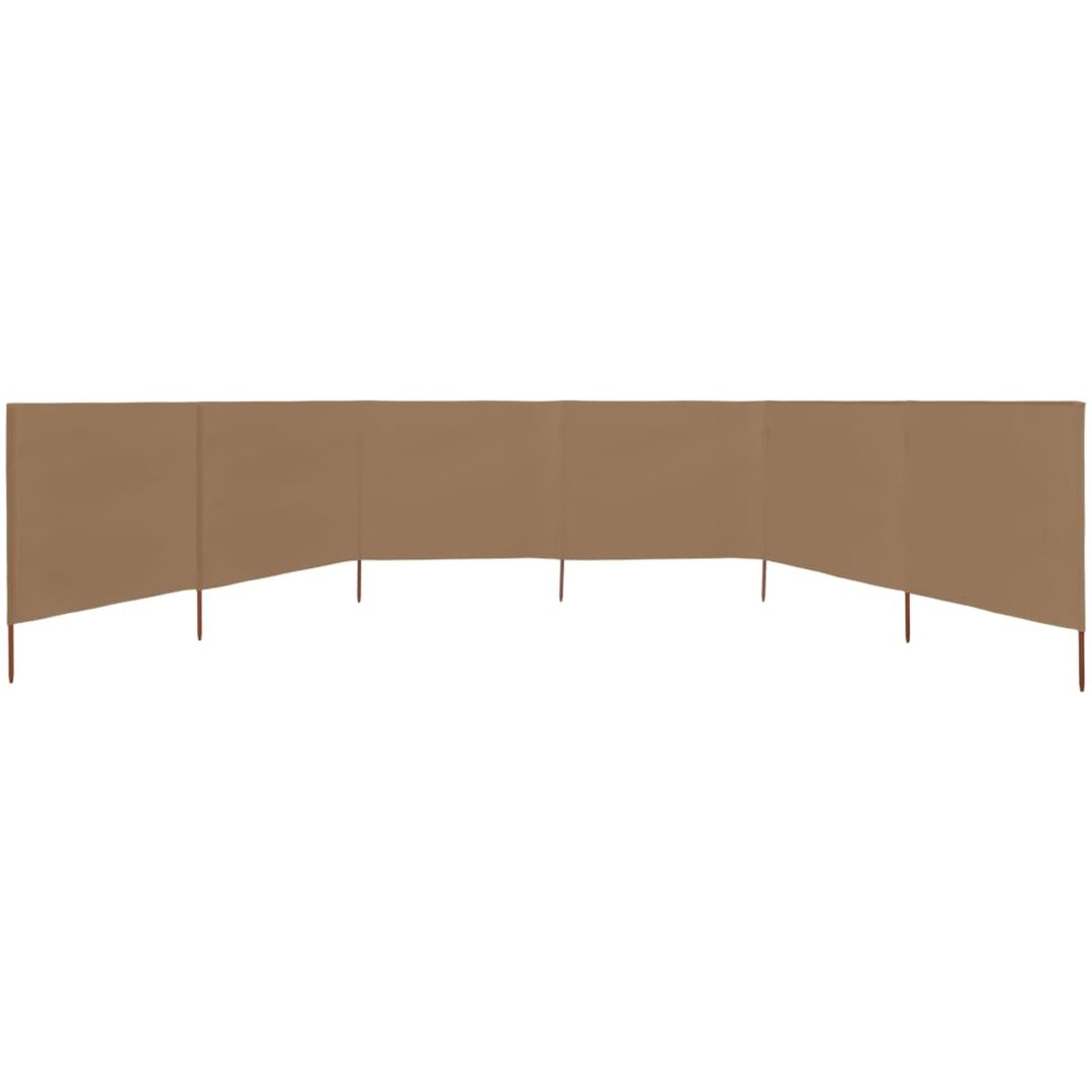Vindskydd 6 paneler tyg taupe vidaXL 800 x 120 cm – bild 3