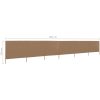 Vindskydd 6 paneler tyg taupe vidaXL 800 x 120 cm – miniatyr 6