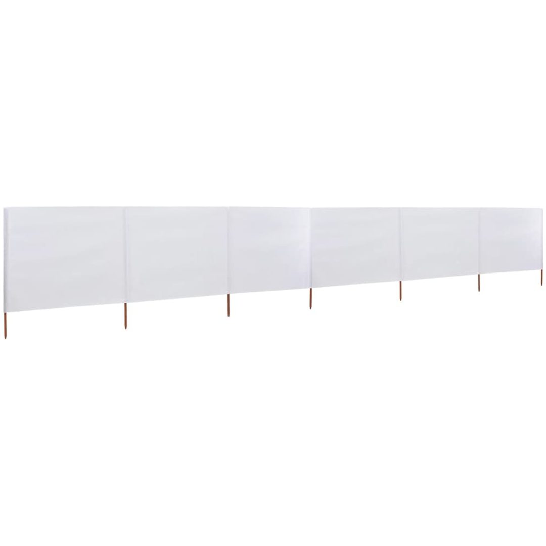 Vindskydd 6 paneler tyg vit vidaXL 800 x 80 cm