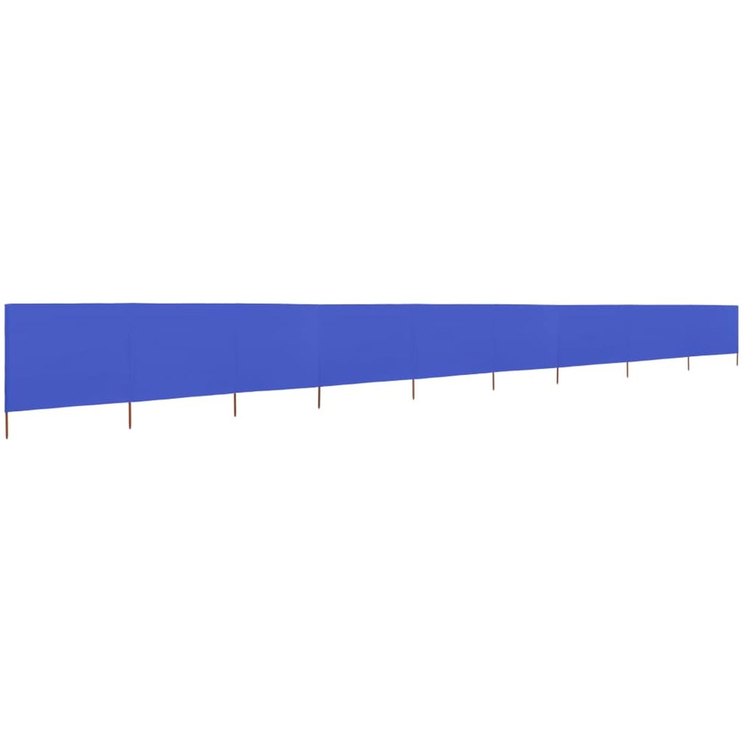 Vindskydd 9 paneler tyg azurblå vidaXL 1200 x 80 cm – bild 2