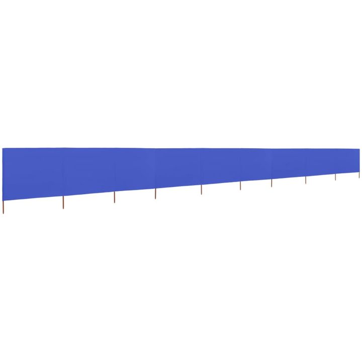 Vindskydd 9 paneler tyg azurblå vidaXL 1200 x 80 cm – bild 2