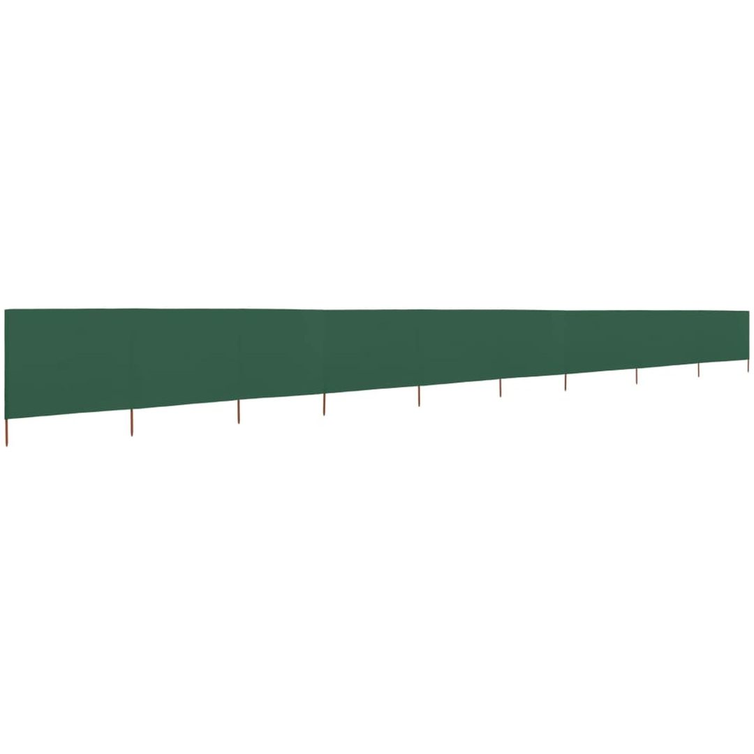 Vindskydd 9 paneler tyg grön vidaXL 1200 x 80 cm – bild 2