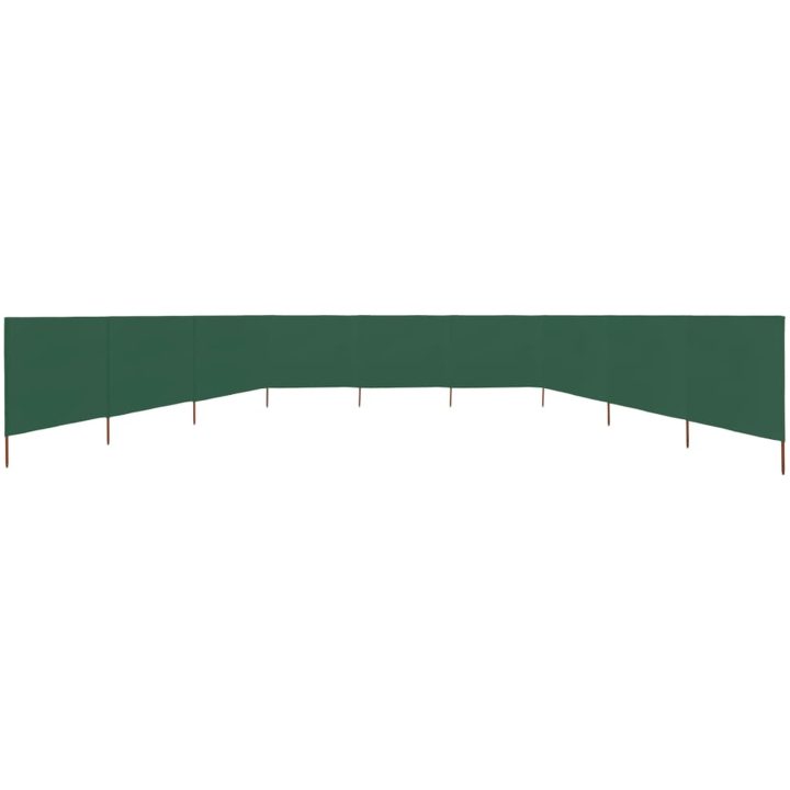 Vindskydd 9 paneler tyg grön vidaXL 1200 x 80 cm – bild 3