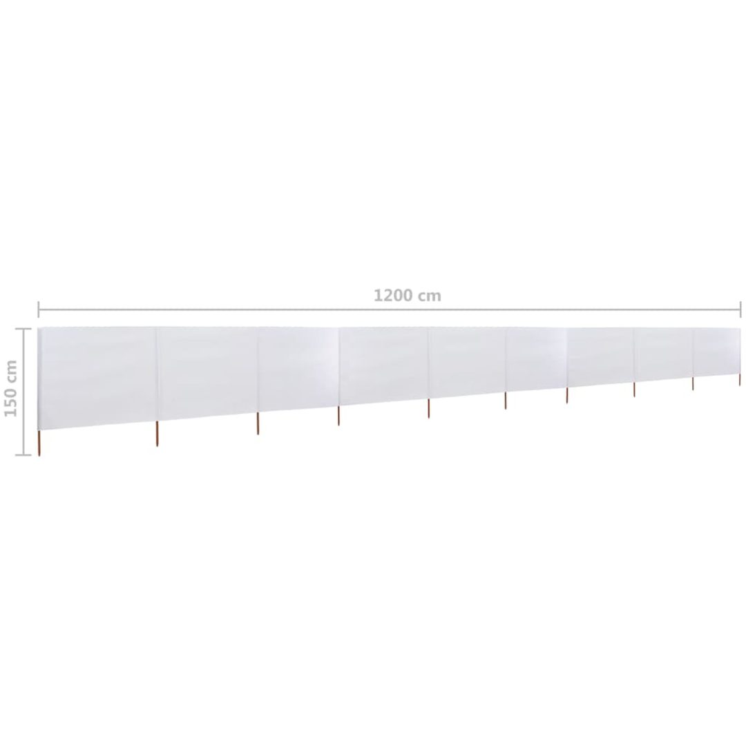 Vindskydd 9 paneler tyg sandvit vidaXL 1200 x 120 cm – bild 6
