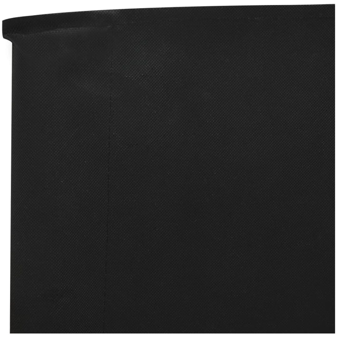Vindskydd 9 paneler tyg svart vidaXL 1200 x 80 cm – bild 4
