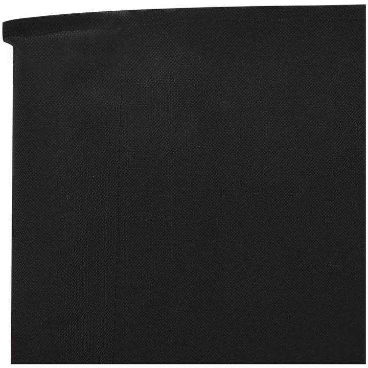 Vindskydd 9 paneler tyg svart vidaXL 1200 x 80 cm – bild 4
