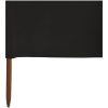 Vindskydd 9 paneler tyg svart vidaXL 1200 x 80 cm – miniatyr 5