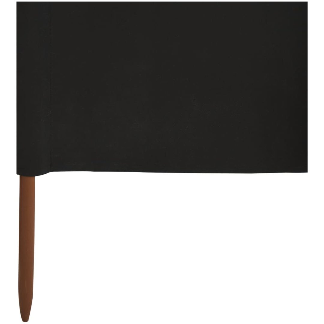 Vindskydd 9 paneler tyg svart vidaXL 1200 x 80 cm – bild 5