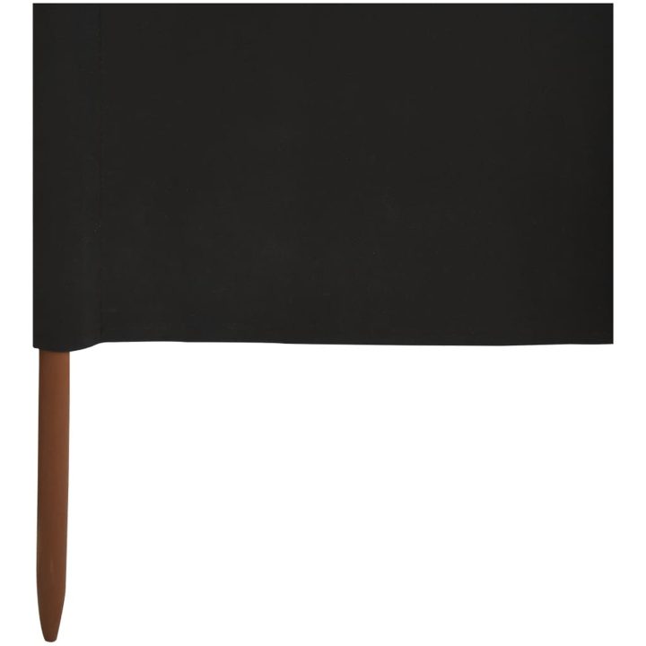 Vindskydd 9 paneler tyg svart vidaXL 1200 x 80 cm – bild 5