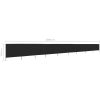 Vindskydd 9 paneler tyg svart vidaXL 1200 x 80 cm – miniatyr 6