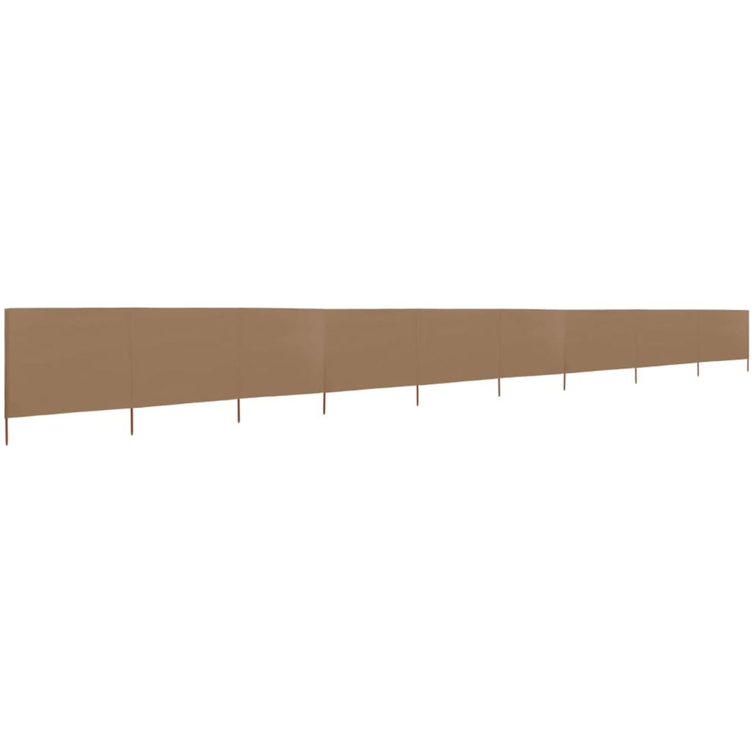 Vindskydd 9 paneler tyg taupe vidaXL 1200 x 120 cm – bild 2