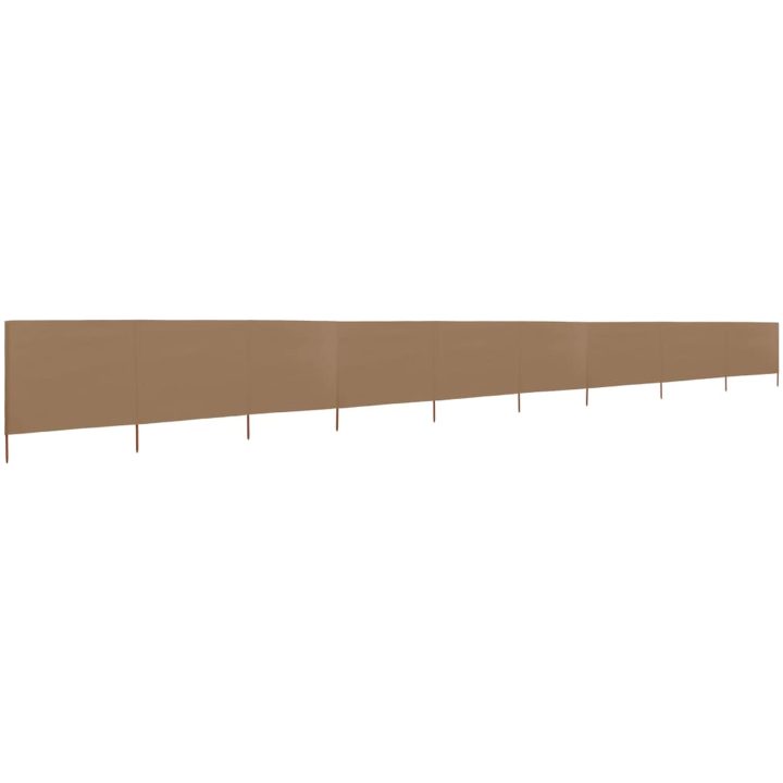 Vindskydd 9 paneler tyg taupe vidaXL 1200 x 120 cm – bild 2
