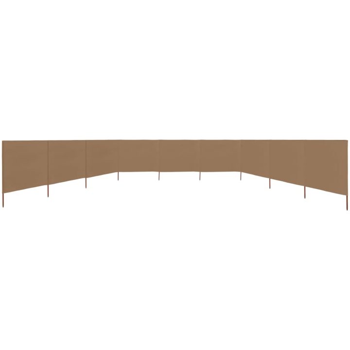 Vindskydd 9 paneler tyg taupe vidaXL 1200 x 120 cm – bild 3