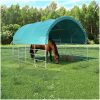 Vindskydd för boskap PVC 3,7x3,7 m grön vidaXL – miniatyr 1