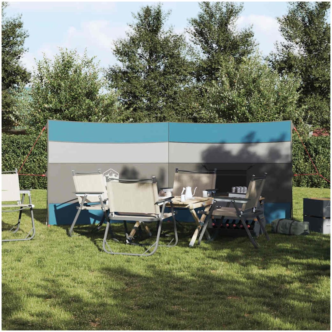 Vindskydd för camping blå vattentät vidaXL 340 x 130 cm – bild 3