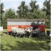 Vindskydd för camping grått och orange vattentätt vidaXL 340 x 130 cm – miniatyr 3