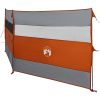 Vindskydd för camping grått och orange vattentätt vidaXL 340 x 130 cm – miniatyr 5