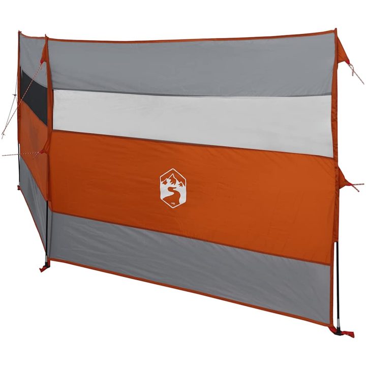 Vindskydd för camping grått och orange vattentätt vidaXL 340 x 130 cm – bild 5