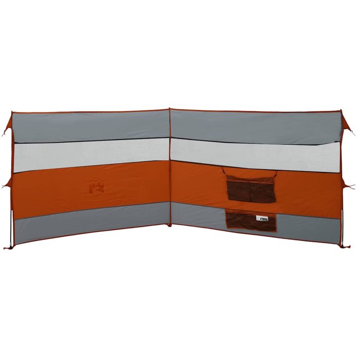Vindskydd för camping grått och orange vattentätt vidaXL 340 x 130 cm – bild 6