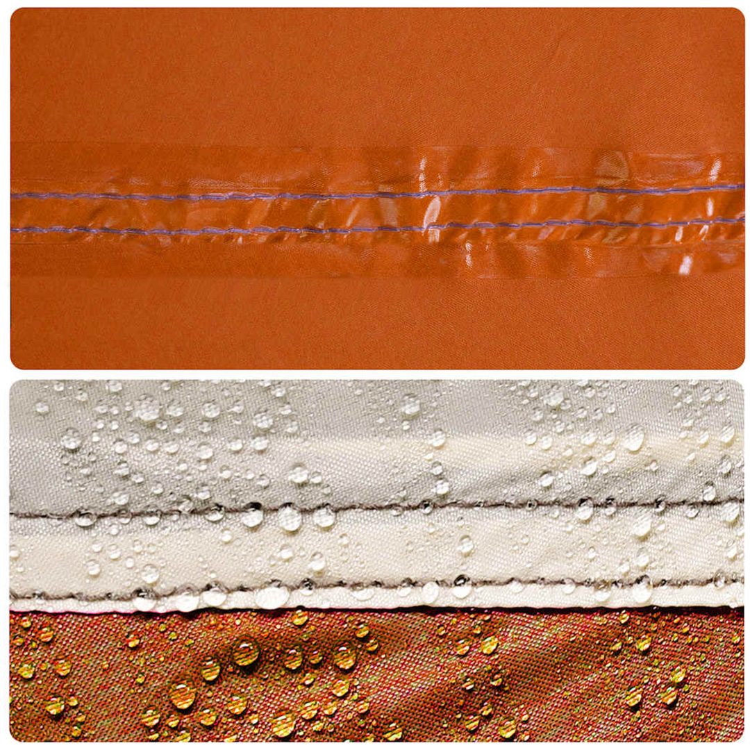 Vindskydd för camping grått och orange vattentätt vidaXL 510 x 153 cm – bild 11