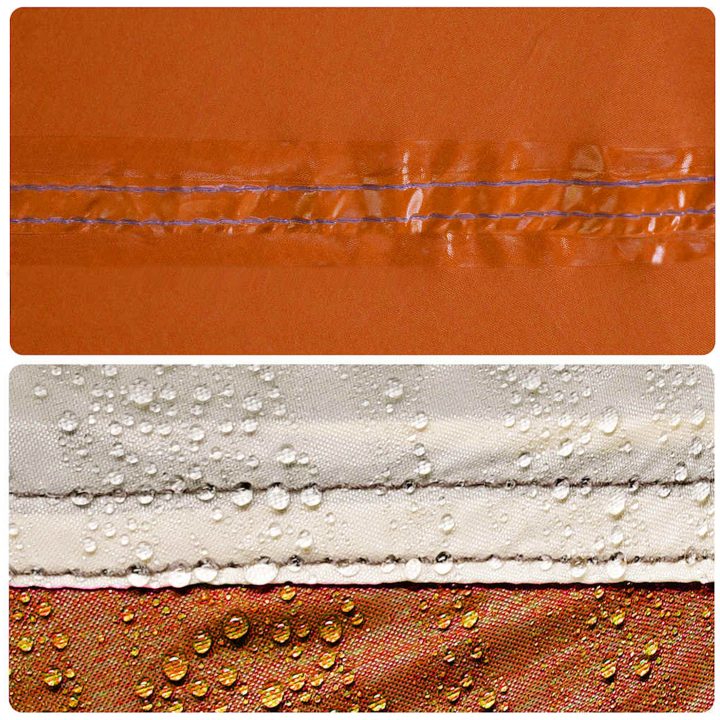 Vindskydd för camping grått och orange vattentätt vidaXL 510 x 153 cm – bild 11