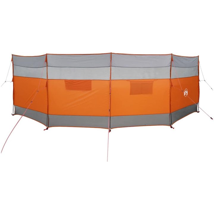 Vindskydd för camping grått och orange vattentätt vidaXL 510 x 153 cm – bild 4