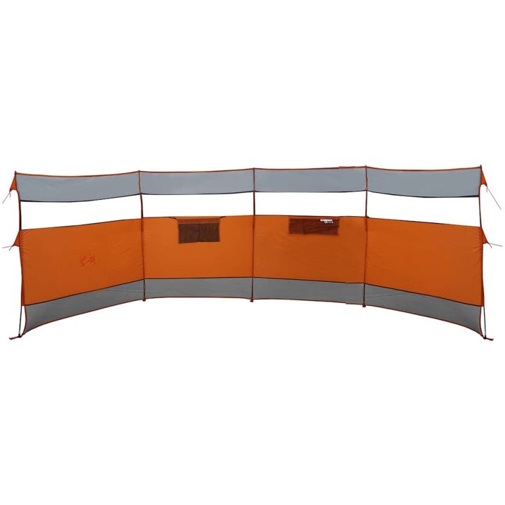 Vindskydd för camping grått och orange vattentätt vidaXL 510 x 153 cm – bild 6