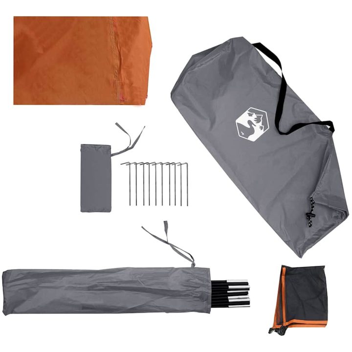 Vindskydd för camping grått och orange vattentätt vidaXL 510 x 153 cm – bild 10