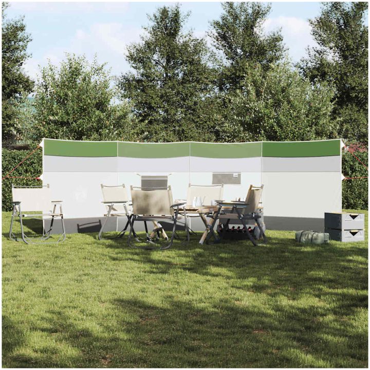 Vindskydd för camping grön vattentät vidaXL 510 x 153 cm – bild 3