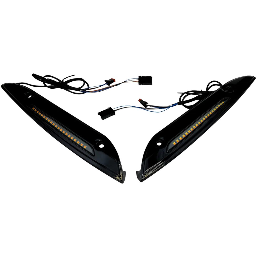 Vindskyddsbelysning Genesis® 4 Dynamisk Led Rök/Svart CUSTOM DYNAMICS Vindrutelist
