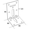Vinkelbeslag Abu 90x60x2,5x60 Oval FASTCC Beteckning: ABU – miniatyr 3