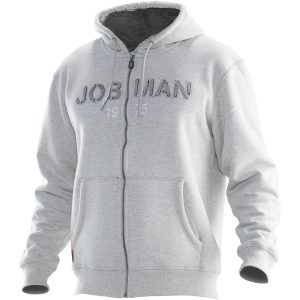 Vintage Hoodie Fodrad 5154 Technical Ljusgrå/Mörkgrå Jobman