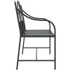 Vintage metallbänk Svart Pulverlackerat stål Standard Hållbar vidaXL 104 x 52,5 x 89 cm – miniatyr 5