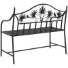 Vintage metallbänk Svart Pulverlackerat stål Standard Hållbar vidaXL 104 x 52,5 x 89 cm – miniatyr 6