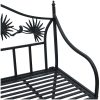 Vintage metallbänk Svart Pulverlackerat stål Standard Hållbar vidaXL 104 x 52,5 x 89 cm – miniatyr 7