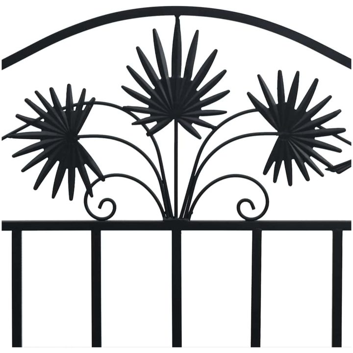 Vintage metallbänk Svart Pulverlackerat stål Standard Hållbar vidaXL 104 x 52,5 x 89 cm – bild 8