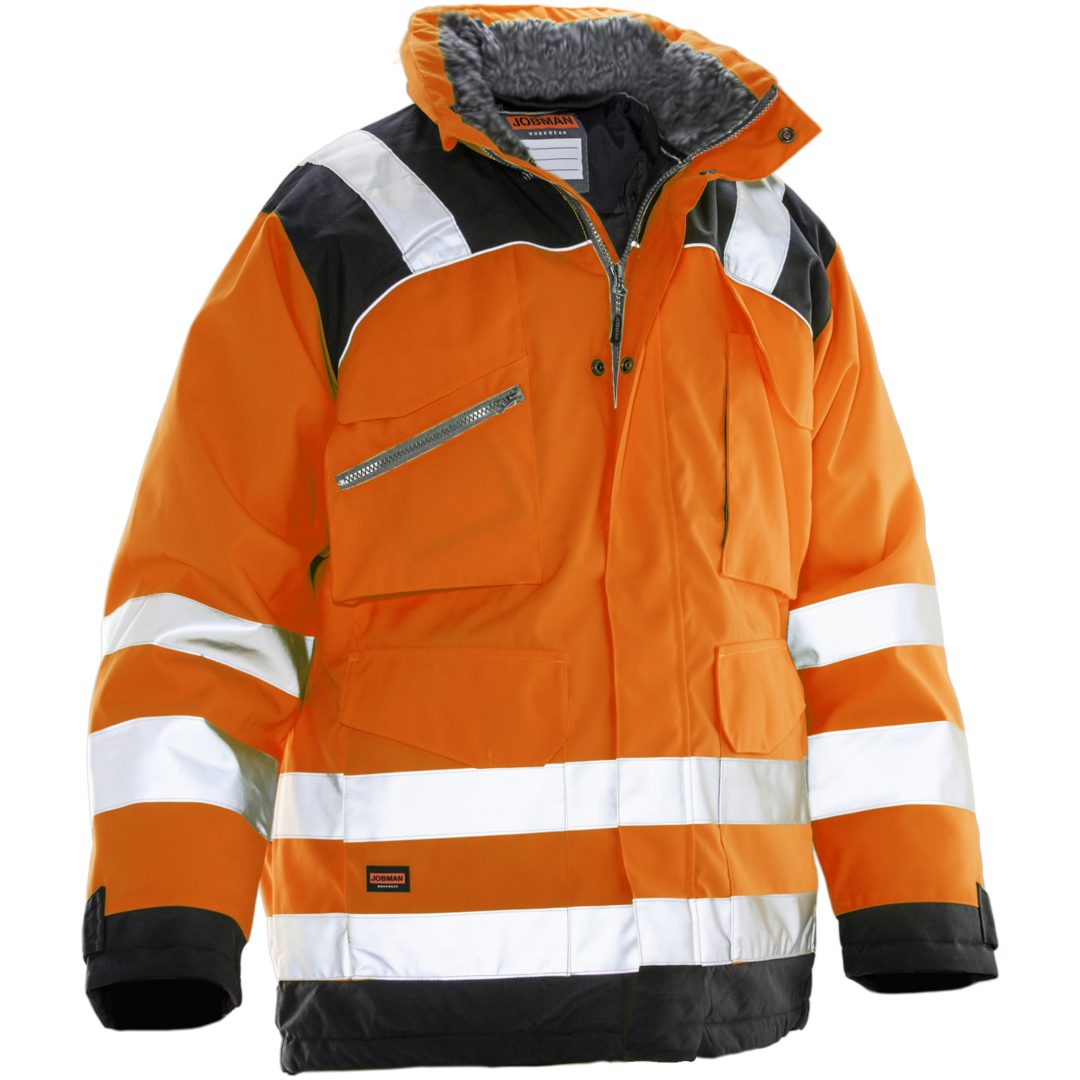 Vinterparkas Star Varsel 1236 Technical Orange/Svart Jobman XXXL