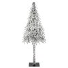 Vit Julgran Vit PVC Kegelformad Minimalistisk vidaXL 150 cm – miniatyr 2
