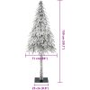 Vit Julgran Vit PVC Kegelformad Minimalistisk vidaXL 150 cm – miniatyr 6