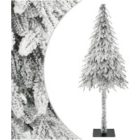 Vit Julgran Vit PVC Kegelformad Minimalistisk vidaXL