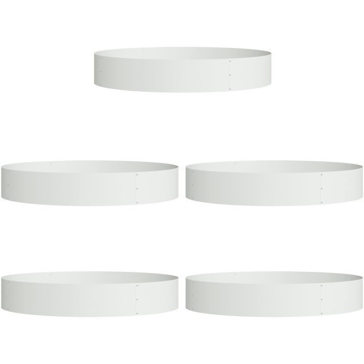 Vit Metallkruka Vit Metall Dekorativa Insatser Vit Kruka vidaXL Large – bild 2
