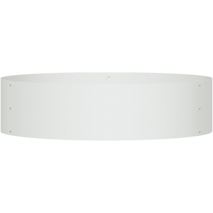 Vit Metallkruka Vit Metall Medium Hållbar Vit Blomkruka Rund vidaXL Medium – bild 5